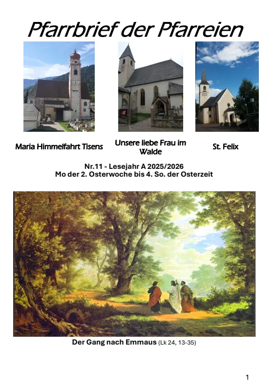 Lettera parrocchiale 13.04. - 26.04.2026