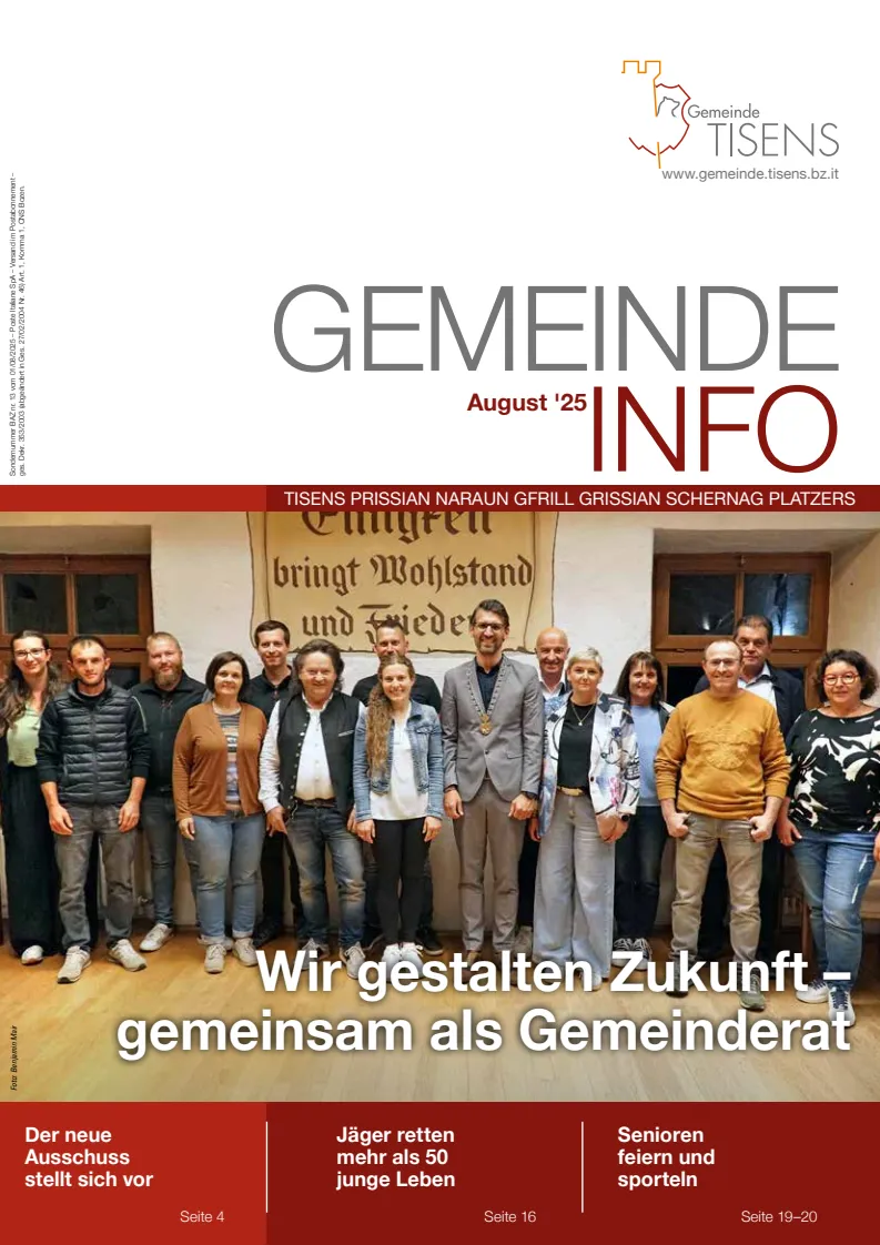 Gemeinde Info agosto 2025