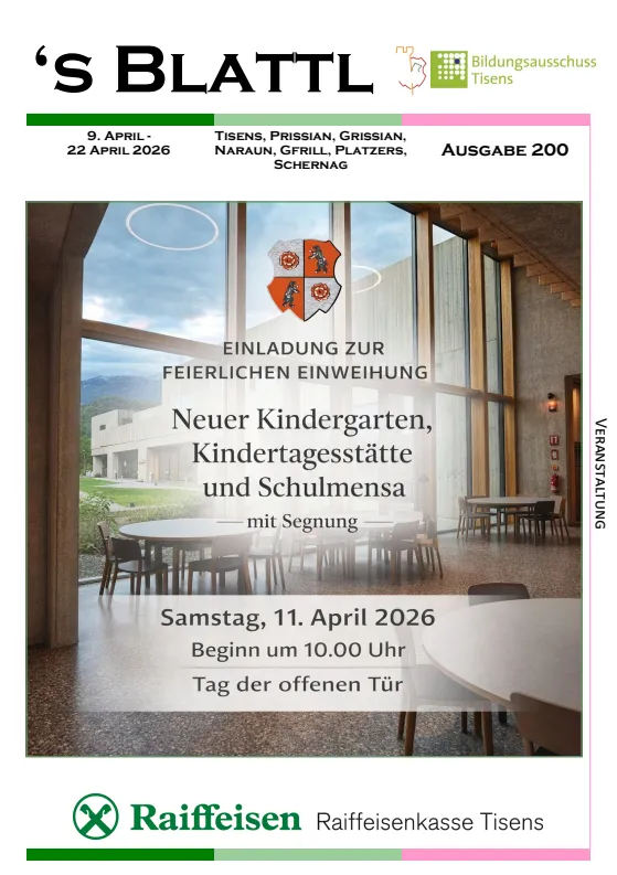 's Blattl 09.04.-22.04.2026