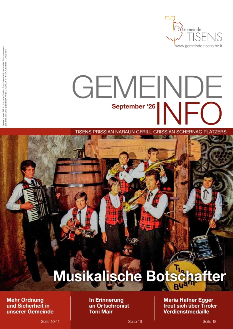 Gemeinde Info Settembre 2026